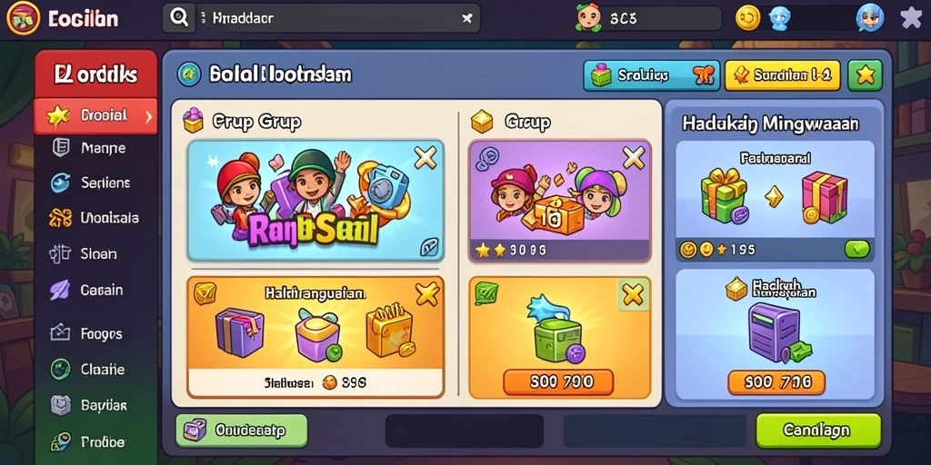 Ruang permainan dengan dealer langsung yang interaktif.