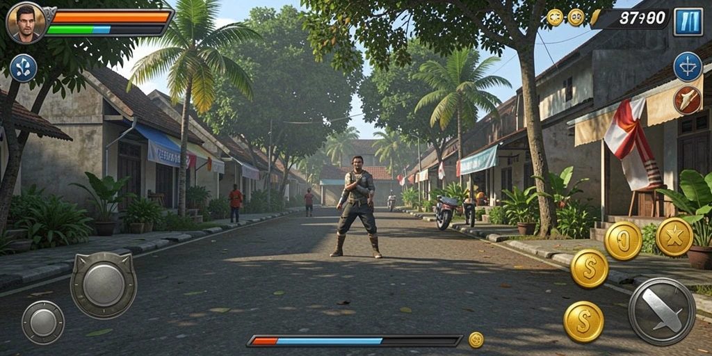 Screenshot momen seru dalam permainan NV77.